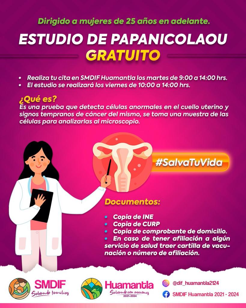 Anuncia SMDIF Huamantla campaña de salud gratuita para detección oportuna de cáncer